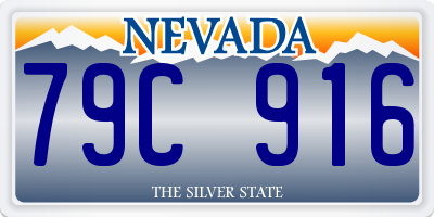 NV license plate 79C916