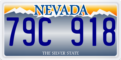 NV license plate 79C918