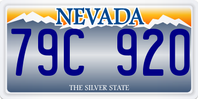 NV license plate 79C920