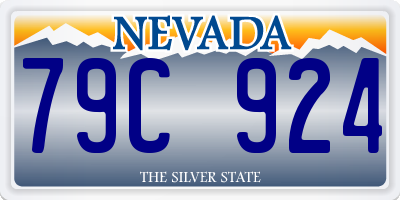 NV license plate 79C924