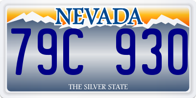 NV license plate 79C930