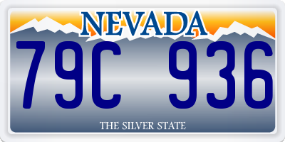 NV license plate 79C936