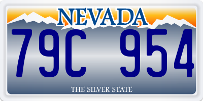 NV license plate 79C954