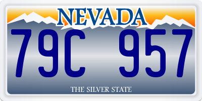 NV license plate 79C957