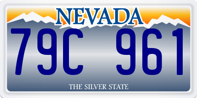 NV license plate 79C961