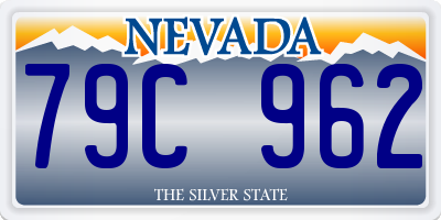 NV license plate 79C962