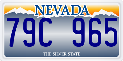NV license plate 79C965