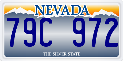 NV license plate 79C972