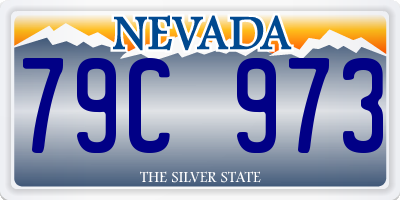 NV license plate 79C973