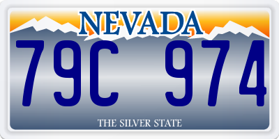 NV license plate 79C974