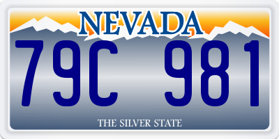 NV license plate 79C981