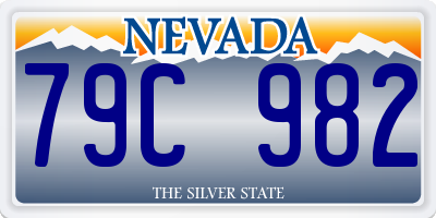 NV license plate 79C982