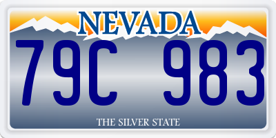 NV license plate 79C983