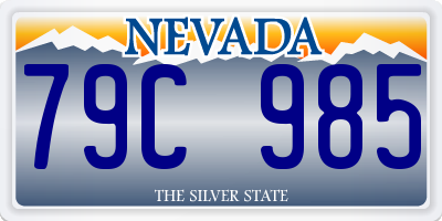 NV license plate 79C985