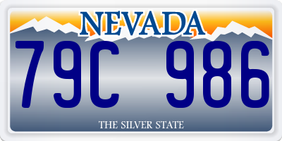 NV license plate 79C986