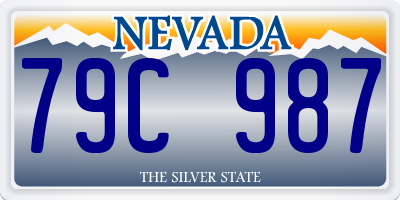 NV license plate 79C987
