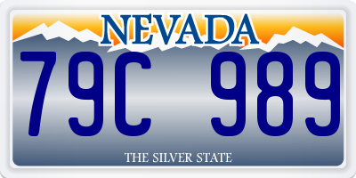 NV license plate 79C989
