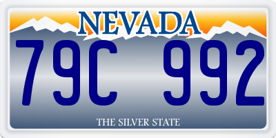 NV license plate 79C992