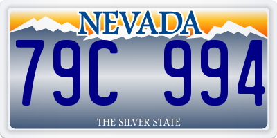 NV license plate 79C994