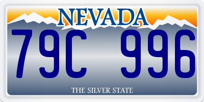 NV license plate 79C996