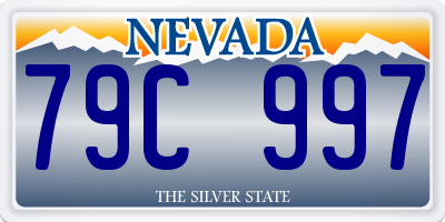 NV license plate 79C997