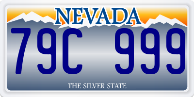 NV license plate 79C999