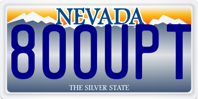 NV license plate 800UPT