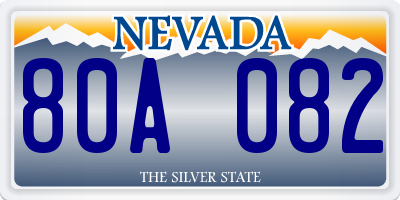 NV license plate 80A082
