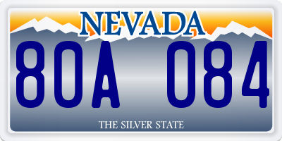 NV license plate 80A084