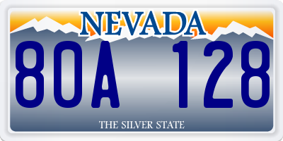 NV license plate 80A128
