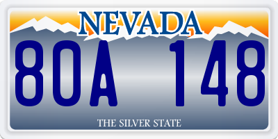 NV license plate 80A148