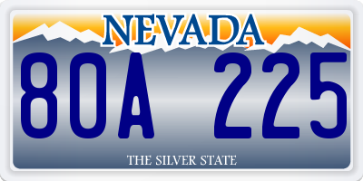 NV license plate 80A225