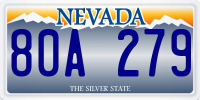 NV license plate 80A279