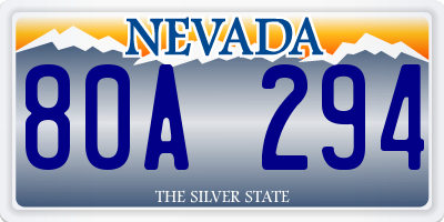 NV license plate 80A294