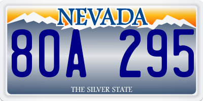 NV license plate 80A295