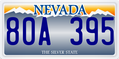 NV license plate 80A395