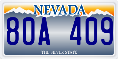 NV license plate 80A409