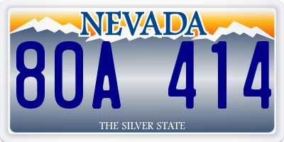 NV license plate 80A414
