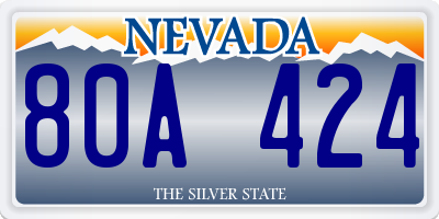 NV license plate 80A424