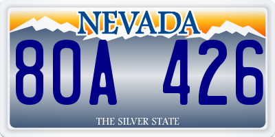 NV license plate 80A426