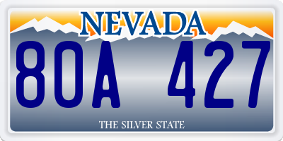 NV license plate 80A427