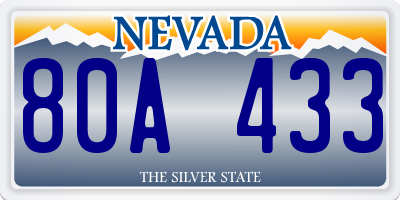 NV license plate 80A433