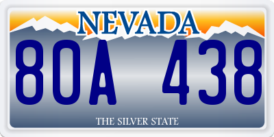 NV license plate 80A438
