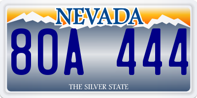 NV license plate 80A444