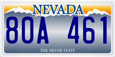NV license plate 80A461