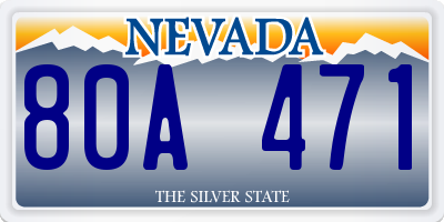 NV license plate 80A471