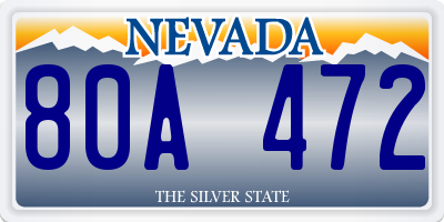 NV license plate 80A472