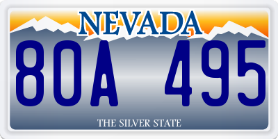 NV license plate 80A495