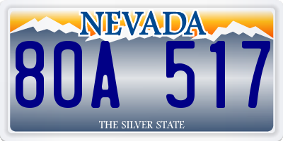 NV license plate 80A517