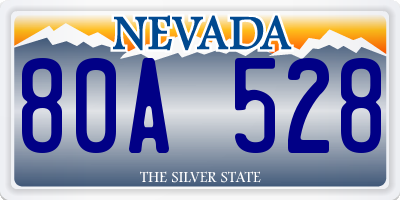 NV license plate 80A528